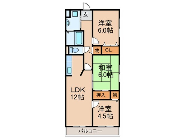 フェリース樟葉の物件間取画像